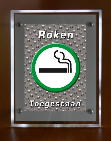 LED acryl display A5 Roken toegestaan